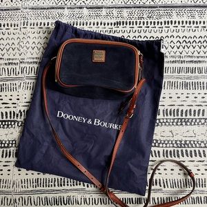 Dooney & Bourke Suede Sawyer Crossbody in Navy